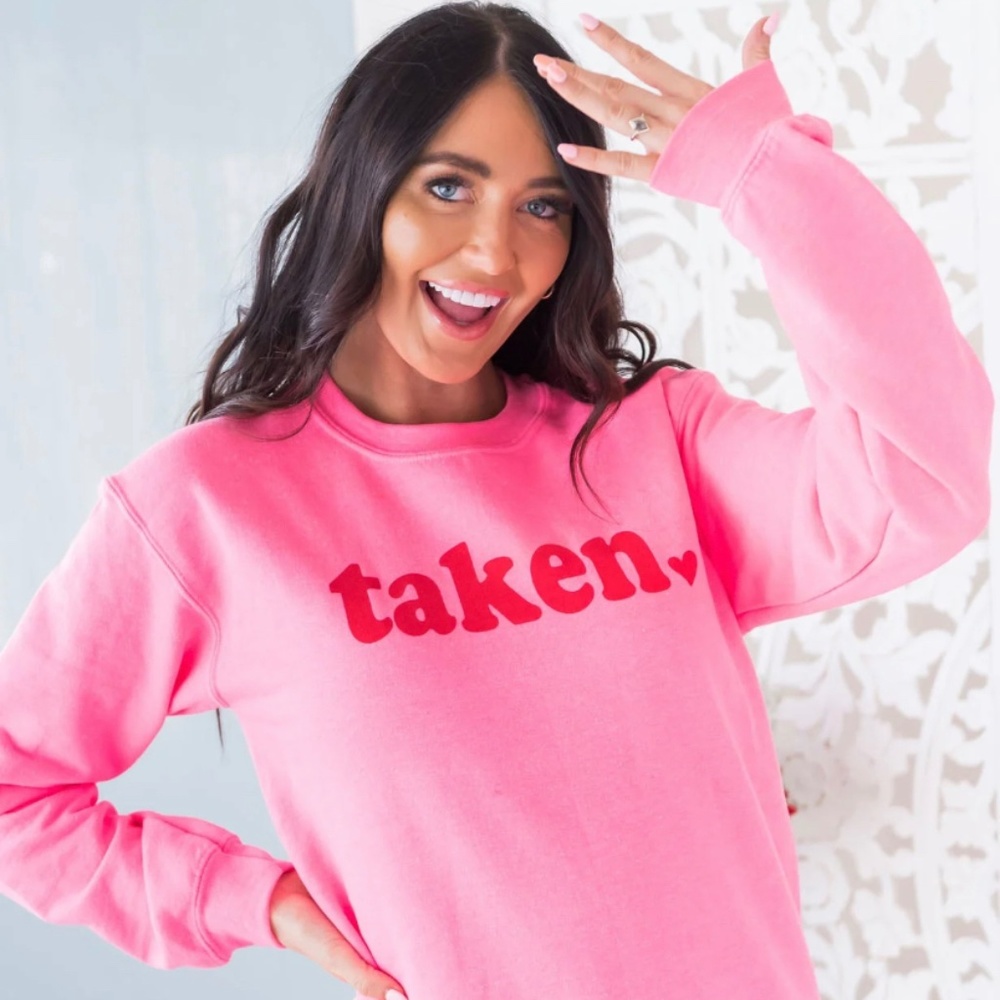 ModCloth Valentines Day Pink Graphic Sweatshirt - NWT